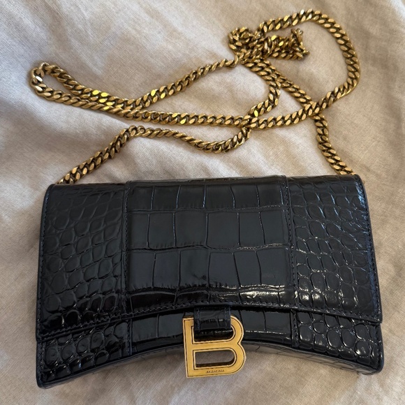 Black Balenciaga Crossbody Hourglass Bag - Picture 4 of 7